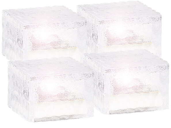 Lot de 4 pavés lumineux à LED.
