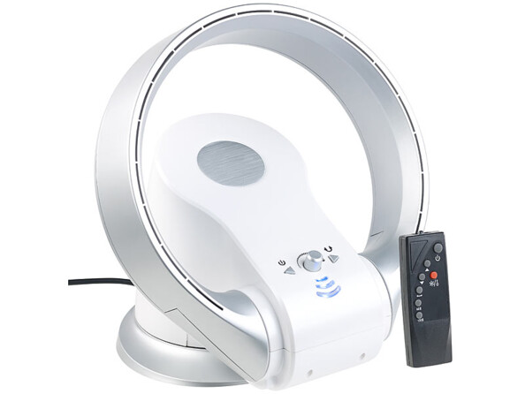 ventilateur sans pales design avec télécommande réversible chauffant pour été ou hiver LV-1000 .Sichler Haushaltsgeräte