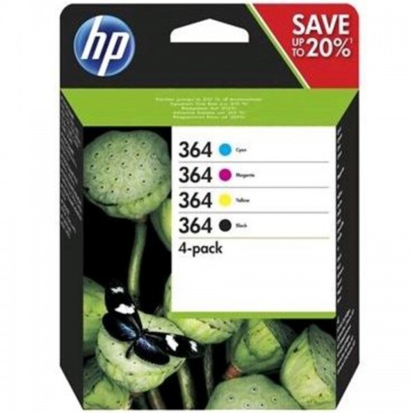pack 4 cartouches encre original hp 364 N9J73A noir cyan magenta jaune