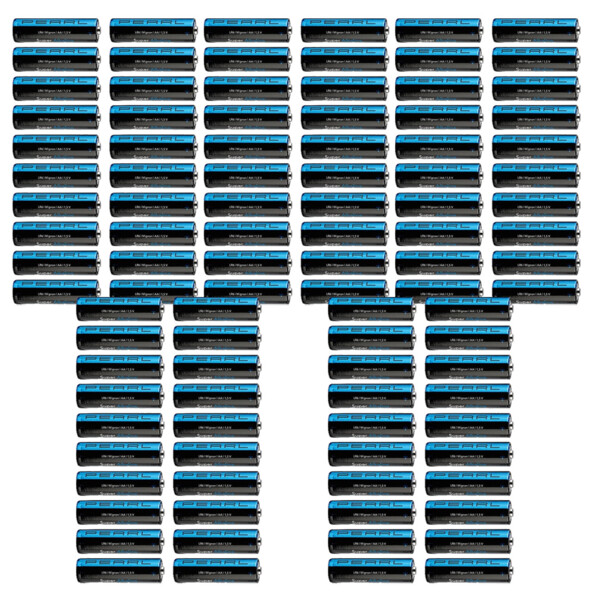 100 piles super alcalines AA