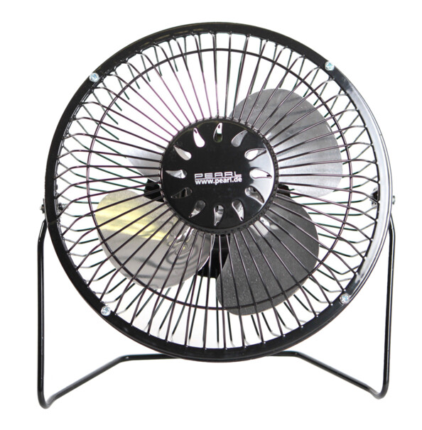 Ventilateur de table USB - Noir Pearl. Grille en métal