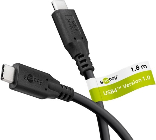 Câble USB-C 4.0 1,8 m de la marque Goobay