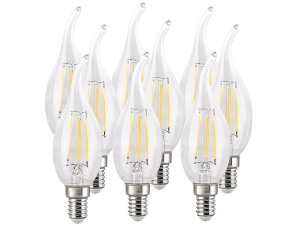 Lot de 9 bougies filantes LED 