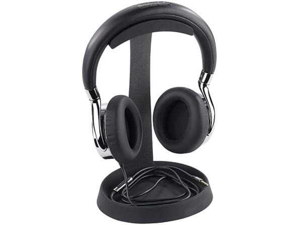 Support universel pour casque audio avec plateau spécial câble Auvisio
