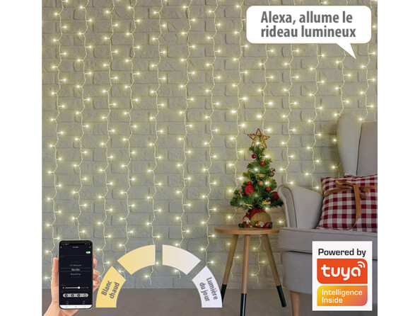Rideau LED CCT connecté - 300 LED - 3 x 3 m (Reconditionné)