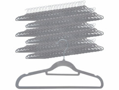 Pack de 120 cintres effet velours coloris gris foncé de la marque PEARL
