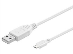 Câble USB-A vers Micro-USB - 5 m - Blanc