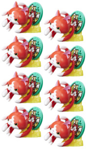 8 figurines Jibanyan support pour médaillon