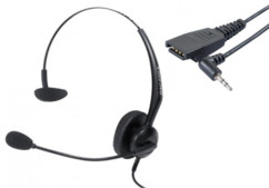 Micro-casque Mono RJ9 avec adaptateur QD-Jack par Dacomex.