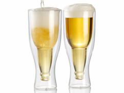 Pack de 2 verres à bière à double paroi 20 cl de la marque Infactory