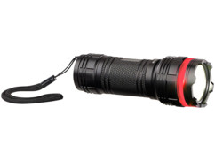 lampe de poche avec led cree boitier en aluminium etanche et lumiere rouge sos version 5w 450 lm
