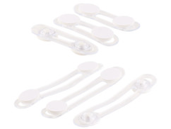 pack de loquets en plastique souple auto adhesifs pour securisation tiroirs portes armoire commode placard pour enfant bébé