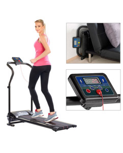Tapis de course et de marche pliable utilié par une femme par Newgen Medicals