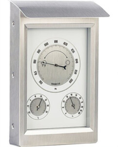Station météorologique extérieure avec thermomètre, hygromètre et baromètre