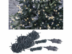 2 guirlandes lumineuses pour intérieur et extérieur - Blanc chaud - 16 m