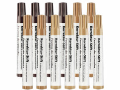 Pack de 12 stylos correcteurs pour meubles en bois avec mode d'emploi en français