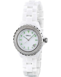 Montre pour femme céramique et strass blanche