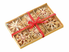 24 Étoiles en paille pour sapin de noël Infactory