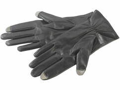Gants dames en cuir pour écrans tactiles capacitifs taille L