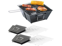 Lot de 2 barbecues à charbon pliables Pearl.