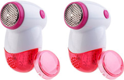 2 rasoirs anti-peluches électriques compacts à piles