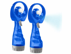 Pack de 2 ventilateurs à main avec fonction vaporisateur de la marque Pearl