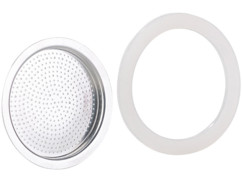 Pack avce 3 joints et 1 filtre pour cafetière italienne design Cucina Dimodena.