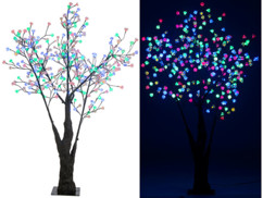 Arbre à LED, 180 cm avec 336 fleures lumineuses multicolores - IP44