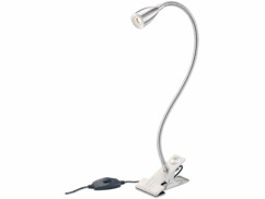 Lampe à pince avec col de cygne et LED 3 W intégrée Lunartec