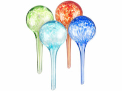 4 doseurs d'irrgation en verre coloré Ø 6 cm Royal Gardineer