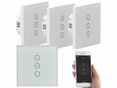 4 interrupteurs tactiles connectés encastrables pour volets électriques