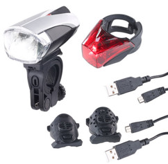 Lampe de sécurité LED avec batterie et capteur FL-412 - Avec feu arrière 150mAh