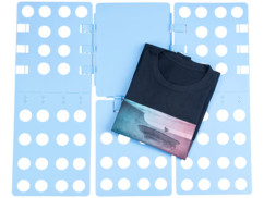 Planche à plier le linge Pearl. Le linge est parfaitement plié