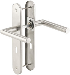 Garniture de porte en inox: 2 poignées et 2 plaques AGT