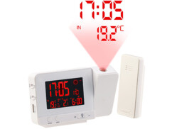 réveil à projection et station météo avec capteur extérieur