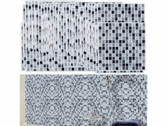 20 mosaïques autocollantes pour carrelage "Gris"