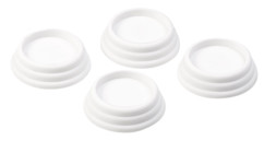 4 amortisseurs de vibrations universels, coloris blanc