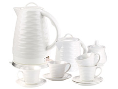 ensemble bouilloire en ceramique 1,7l avec service a café en ceramique style retro rosenstein wsk280