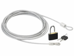Câble en acier gainé 3 m avec cadenas AGT