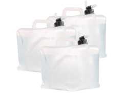3 bidons pliables cubiques avec robinet intégré - 10 L Semptec