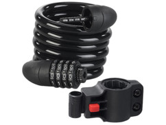 Antivol spirale 1,8 m avec code à 4 chiffres et câble en acier 12 mm Pearl