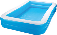 Pataugeoire gonflable JP-305 3 x 1,8 m coloris blanc et bleu de la marque Speeron