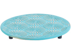 Dessous de théière en fonte Ø 15 cm - bleu