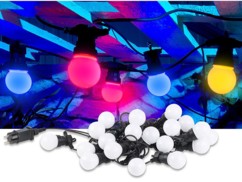 Guirlande guinguette 9,50 m 20 ampoules LED 6W - 4 couleurs