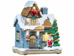 maison du père noël décorée et lumineuse infactory