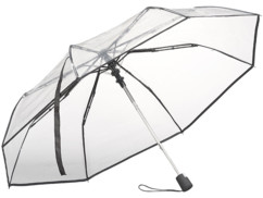 Parapluie Ø 100 cm avec armature en fibre de verre - Transparent