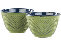 2 tasses à thé style Arare - Vert cuivre