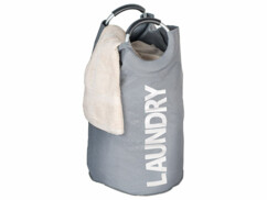 Sac à linge 65 L avec poignées - gris anthracite