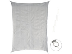 Voile d'ombrage rectangulaire - 3 x 4 m - Gris