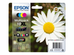 Cartouches originales Epson  N°18 Pâquerette XL T181640 -  Pack